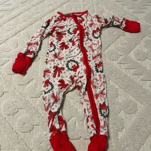 Caden Lane Red and White Holiday Footie